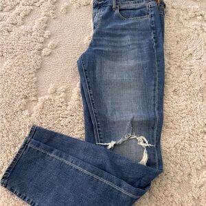 Levi's Medium Blue Distressed Boyfriend Jeans